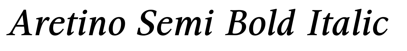 Aretino Semi Bold Italic